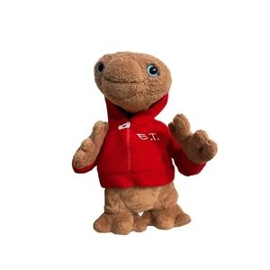 E T The Extra Terrestrial Plush‎ Toy Red Hoodie Universal Studios Licensed 9"